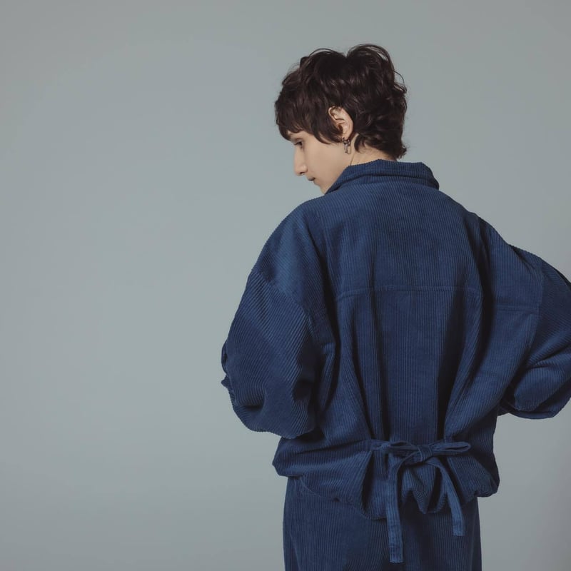 e]Corduroy Jacket-ブルー | harapeco Store