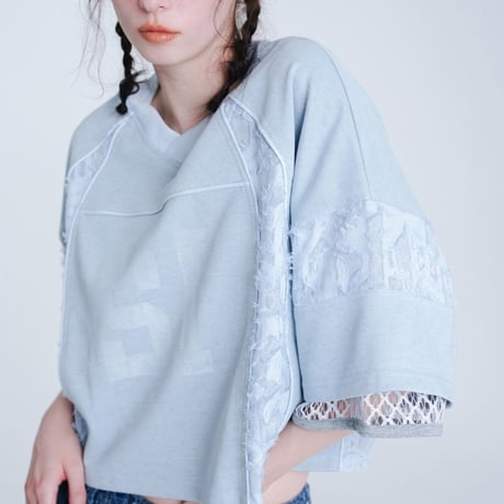 Panel Jersey Tee - ブルー