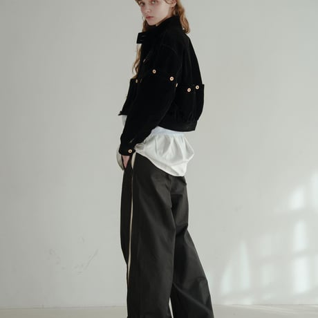 SideZipp Nylon Track Pants - ブラック