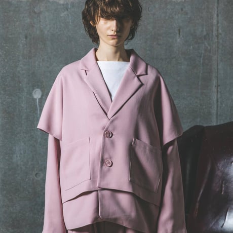 Three-piece suit Jacket-ピンクベージュ