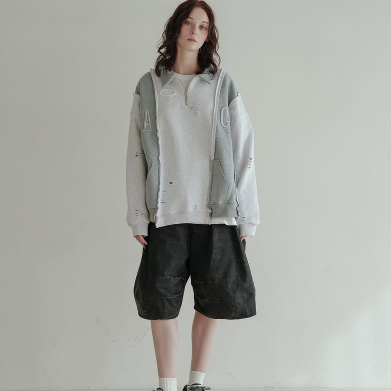 Cenci HALF ZIP SWEAT グレー Cenci HALF ZIP SWEAT グレー Cenci HALF ZIP SWEAT グレー