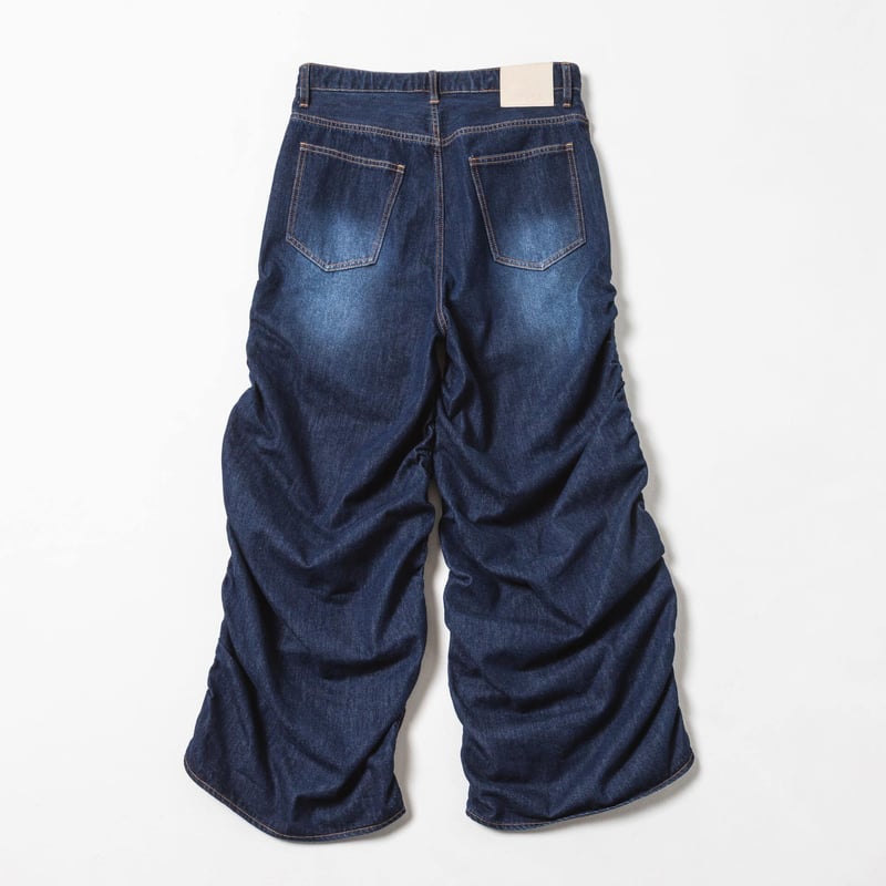 Drape-like Denim Pants - ブルー | harapeco Store