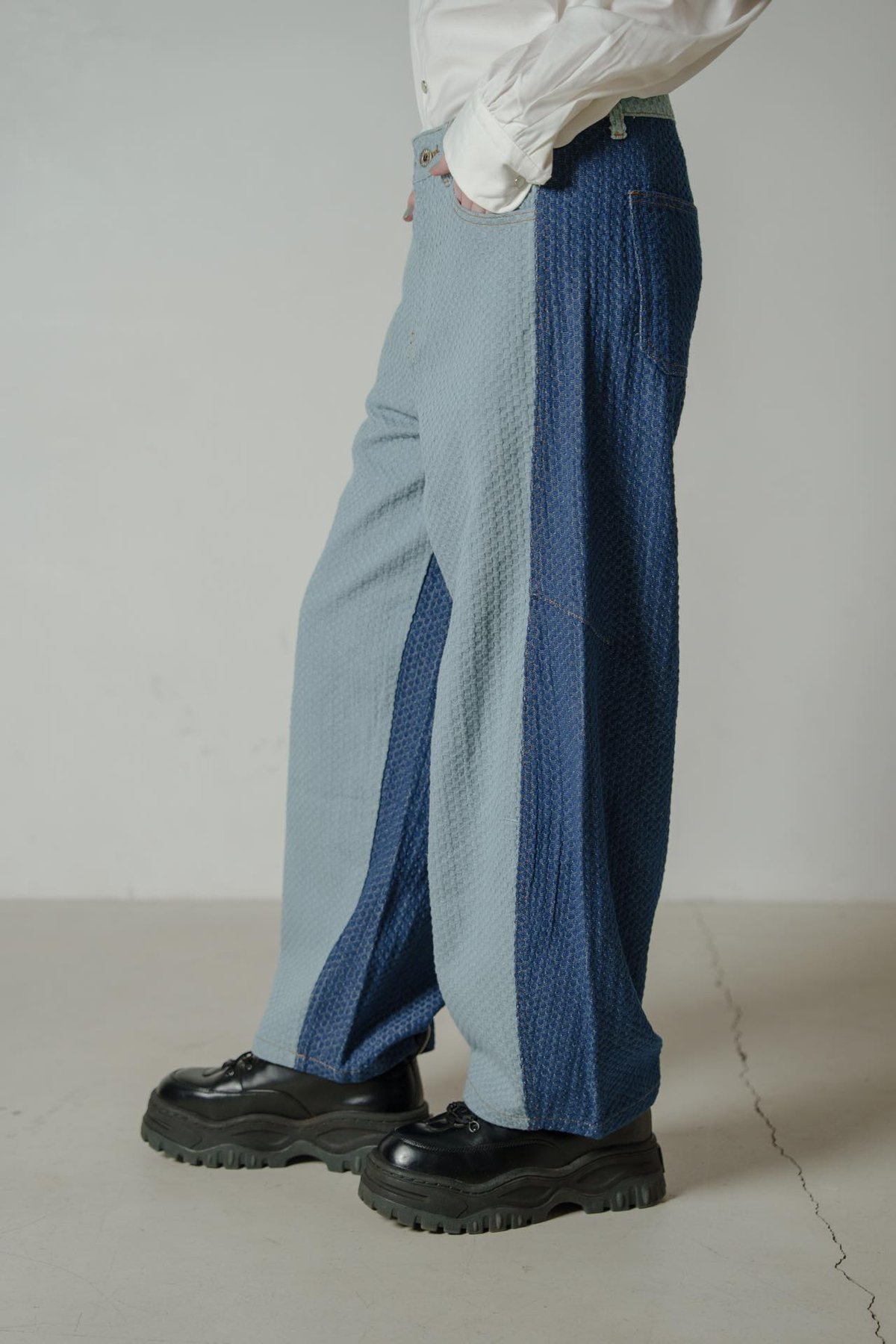 Rebuild Denim Pants - ブルー | harapeco Store