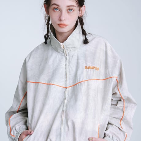 Blurred Dye Print Blouson - ホワイト