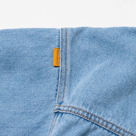 Balloon Arm Denim Jacket - スカイブルー