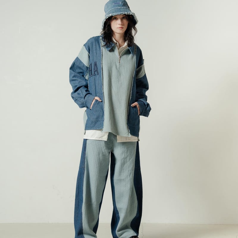 Rebuild HalfZip Denim - ブルー | harapeco Store