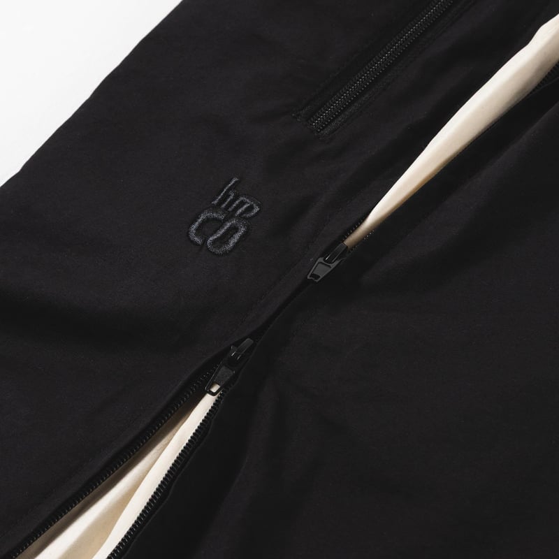 SideZipp Nylon Track Pants - ブラック | harapeco Store