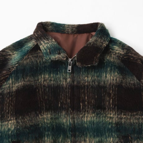 Checked Outer Jacket-グリーン