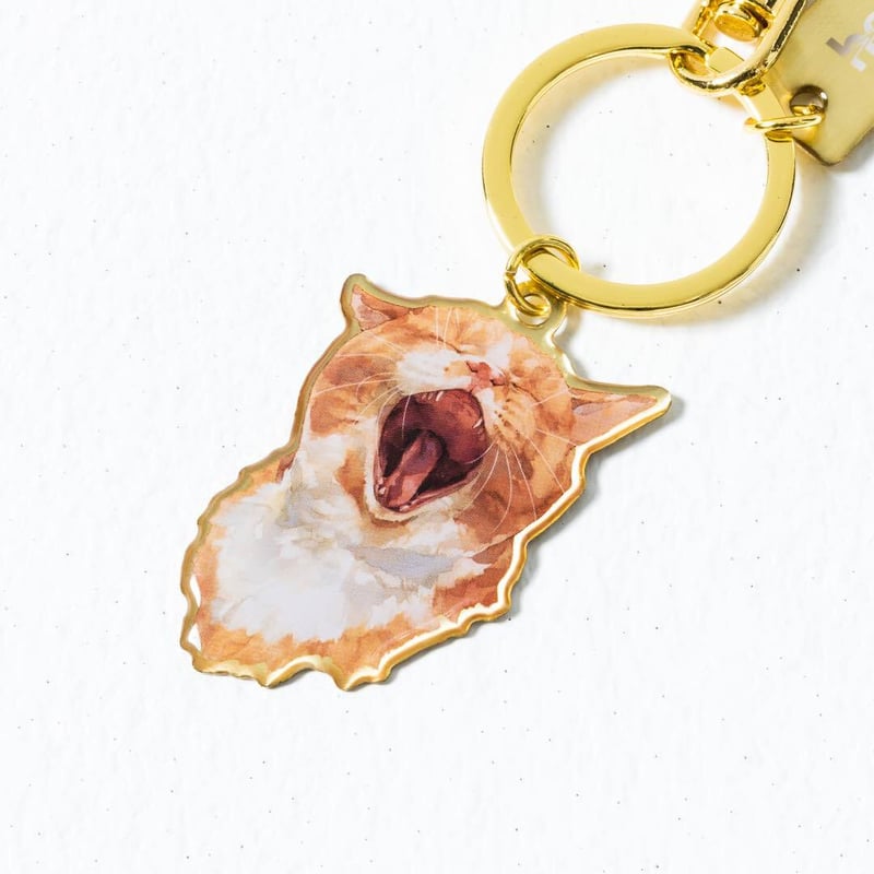 Neko Keychain(Akubi) | harapeco Store