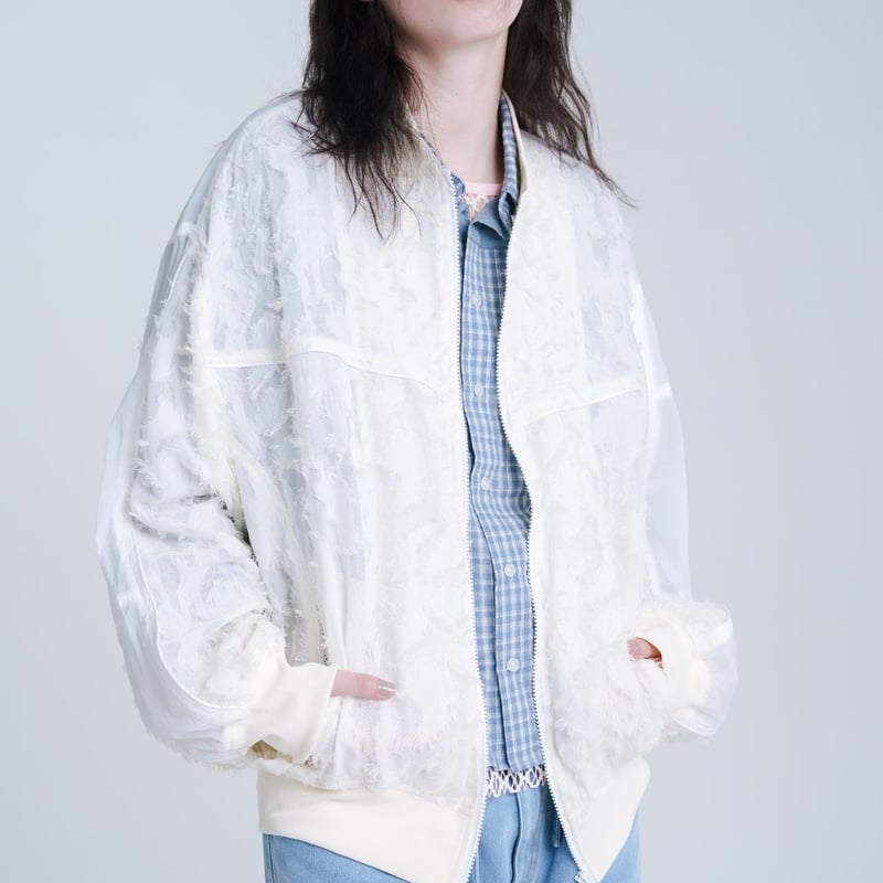 Sheer Blouson - ホワイト | harapeco Store