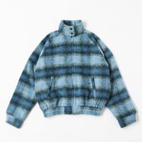 Checked Outer Jacket-ブルー