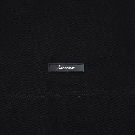 Half Zip Twill Pull over-ブラック