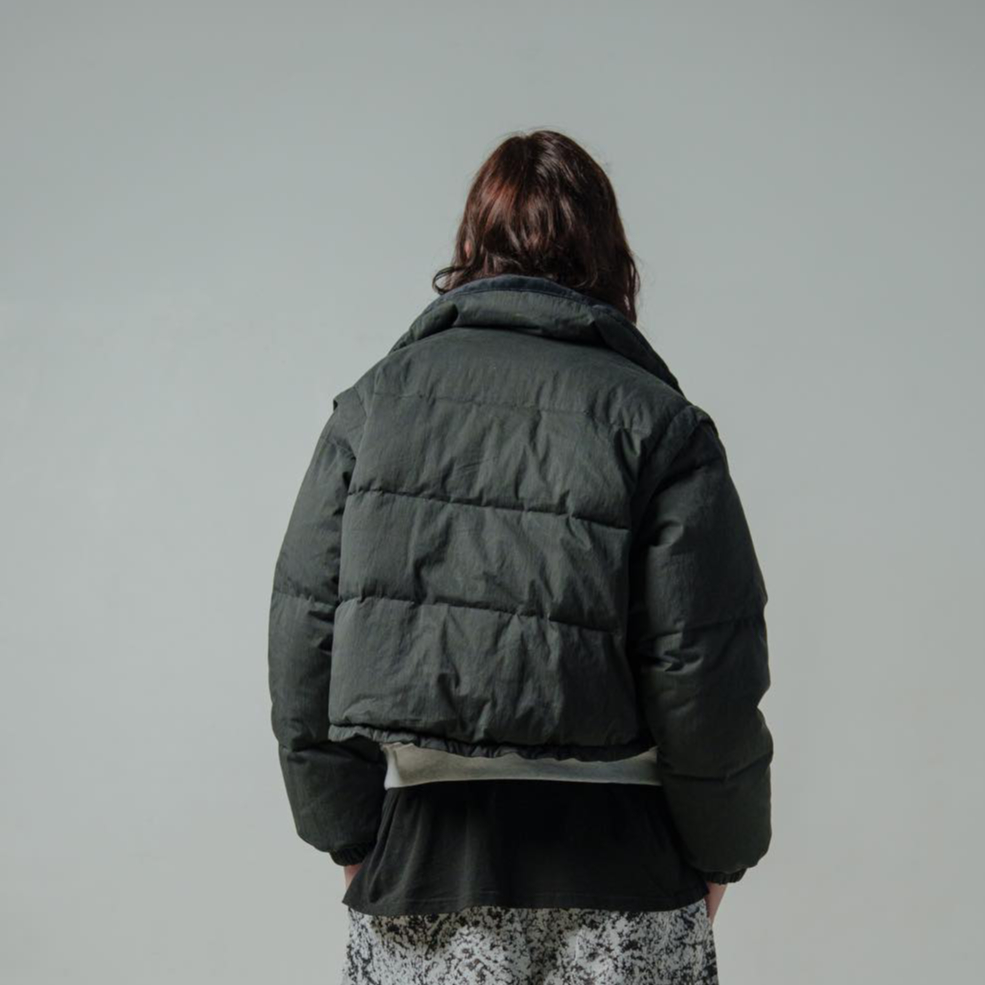 Stand Collar Down Jacket - ブラック | harapeco Store