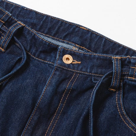 Drape-like Denim Pants - ブルー