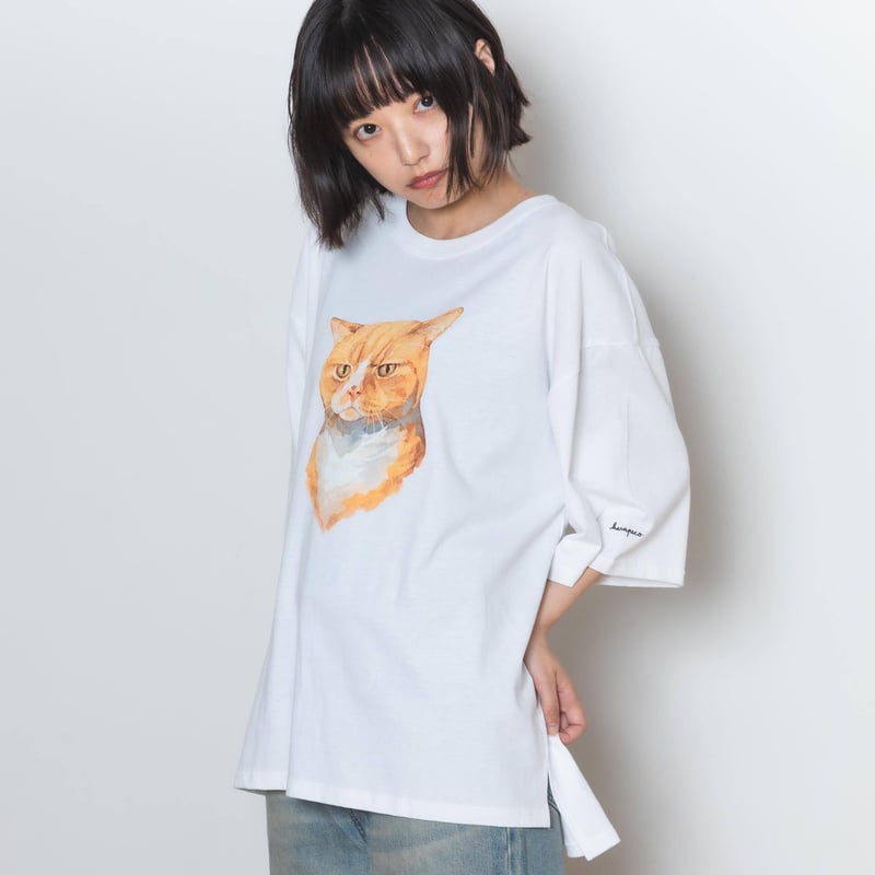 Neko Tee [FuteNeko] - ホワイト | harapeco Store