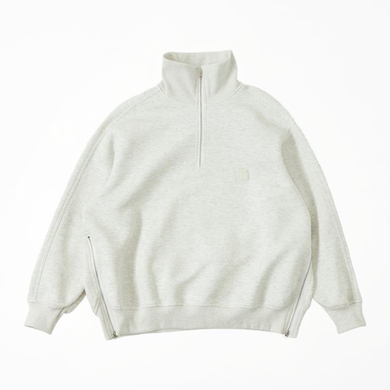HalfZip Sweat - ホワイト | harapeco Store HalfZip Sweat - ホワイト | harapeco Store