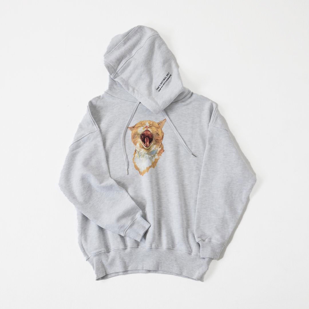 Neko Hoodie(Akubi)-ホワイト | harapeco Store