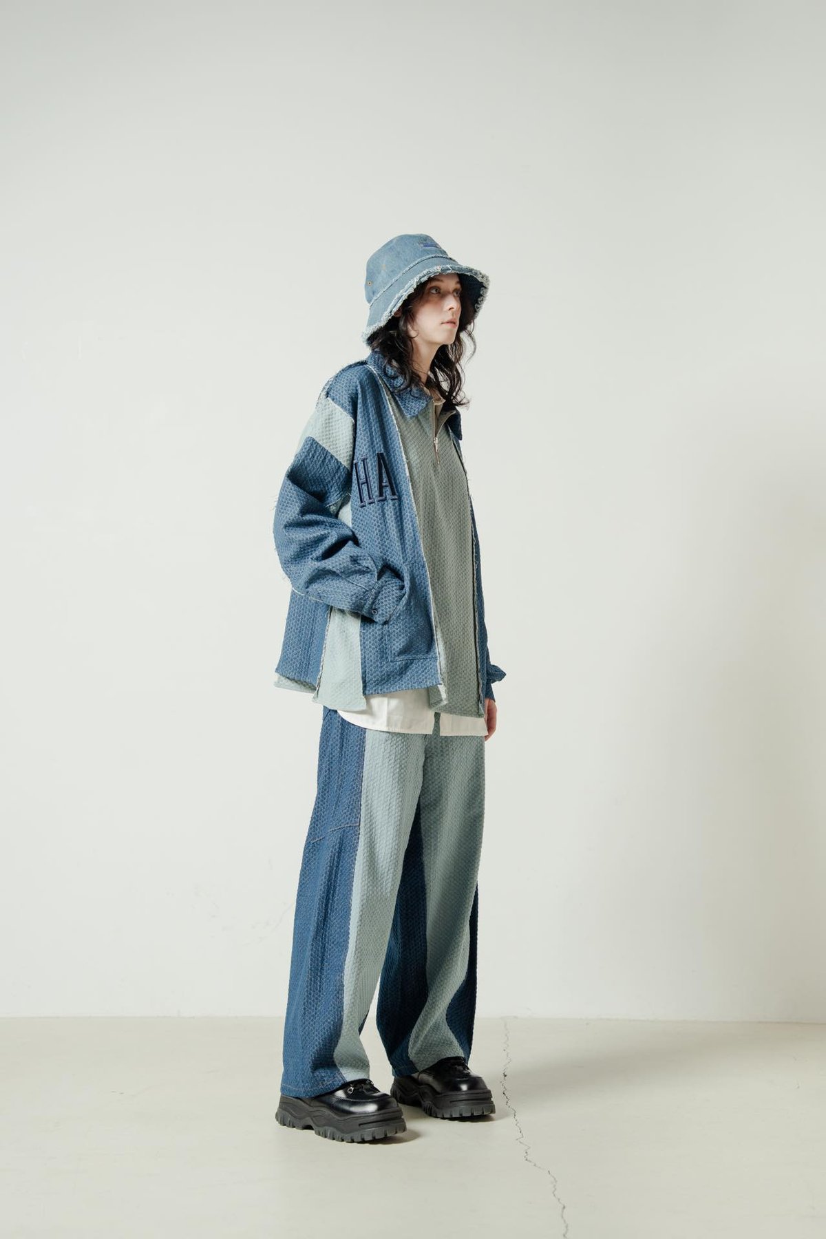 Rebuild Denim Pants - ブルー | harapeco Store