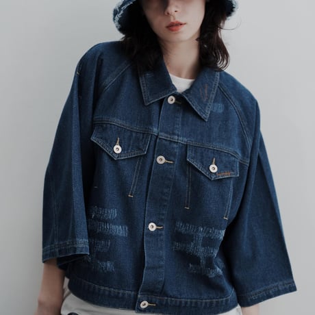DENIM JACKET - ブルー