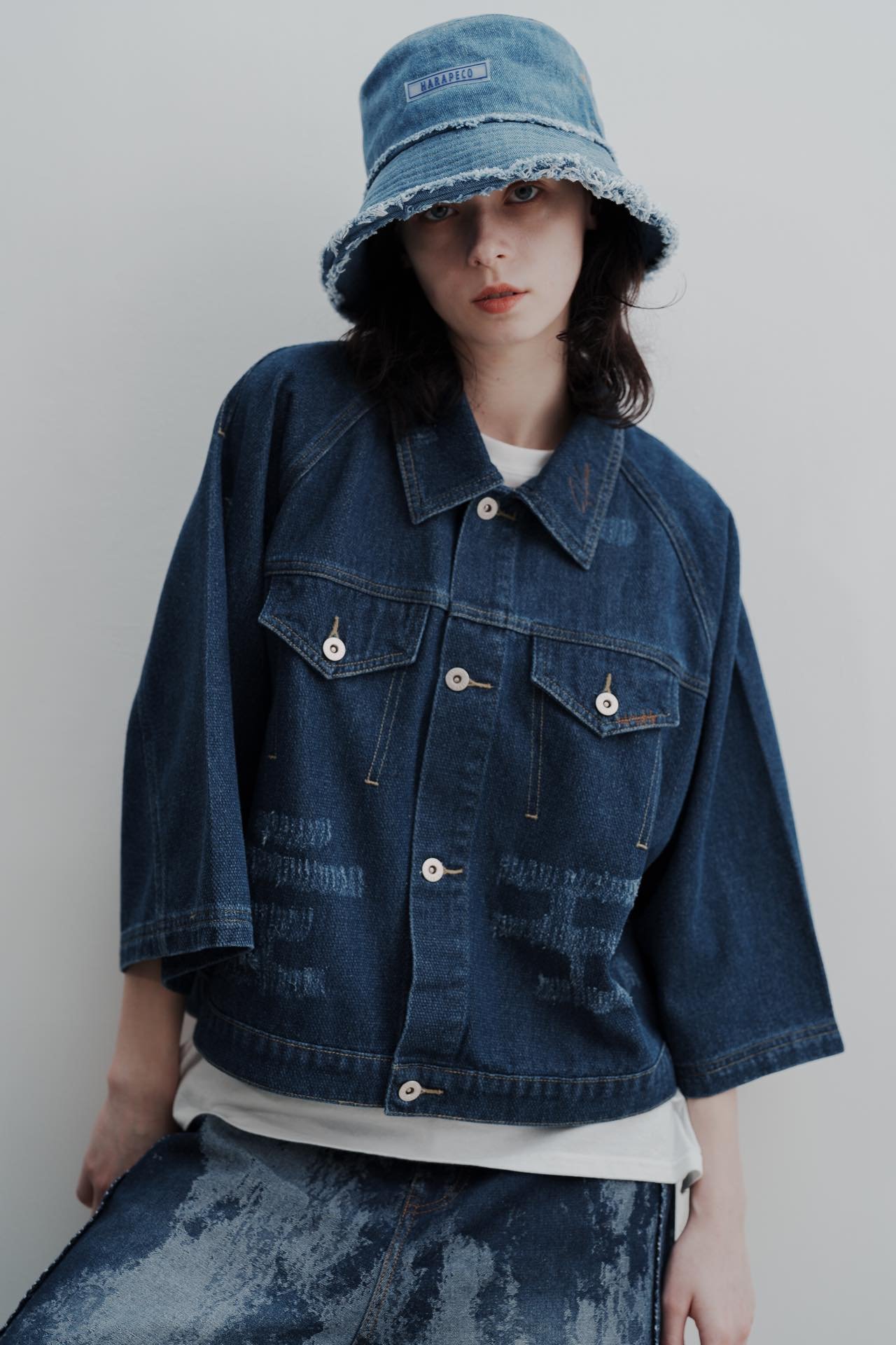 DENIM JACKET - ブルー | harapeco Store