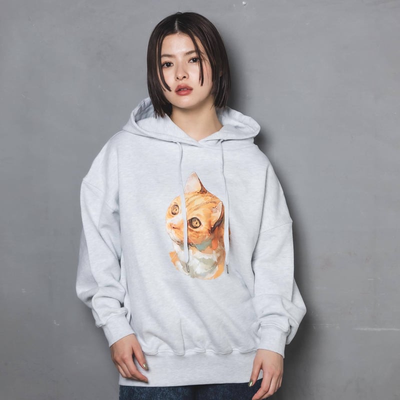 Neko Hoodie(ziitto)-ホワイト | harapeco Store