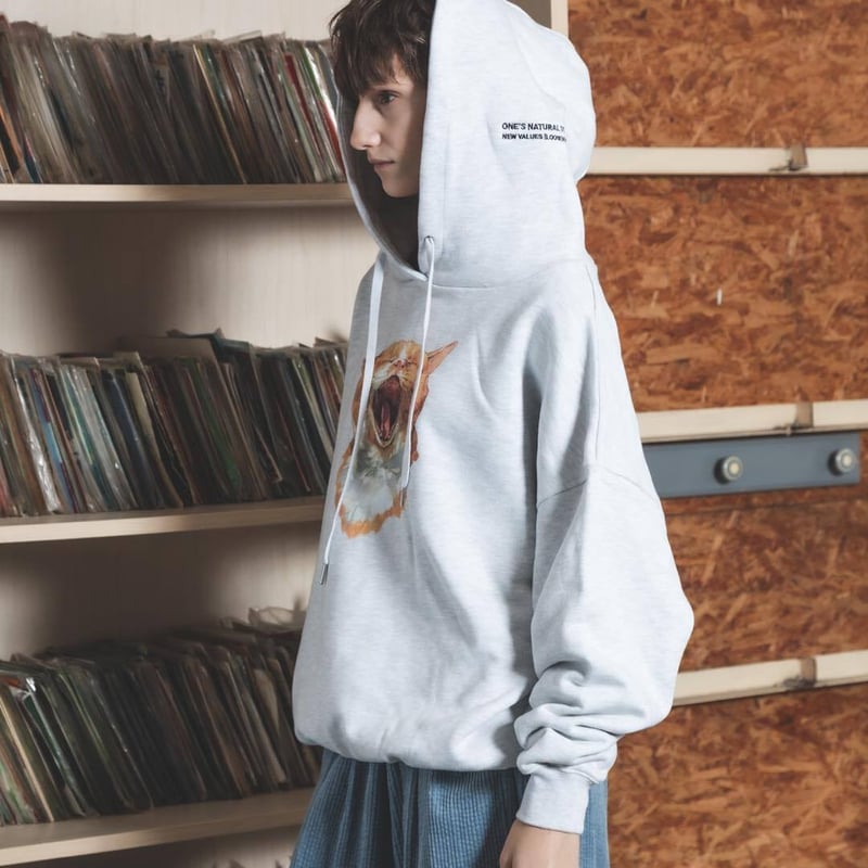 harapeco Neko Hoodie(Akubi) ハラペコ Neko Hoodie(Akubi)-ホワイト | harapeco Store