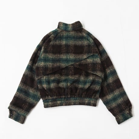Checked Outer Jacket-グリーン