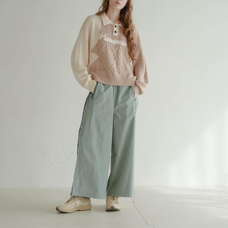SideZipp Nylon Track Pants - ブルー