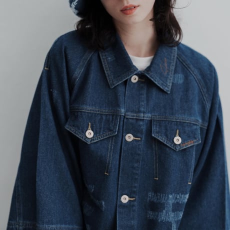DENIM JACKET - ブルー