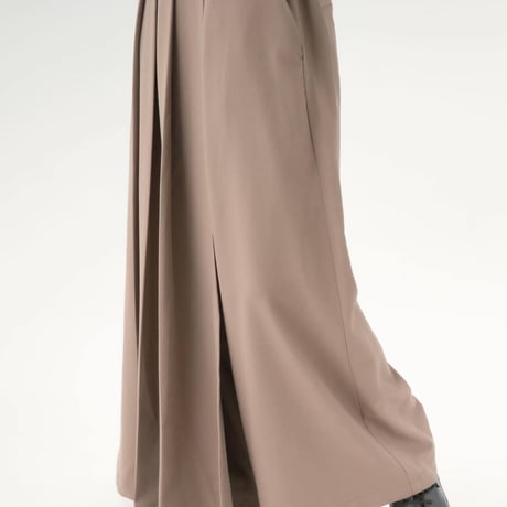 Wrap Wide Pants-ベージュブラウン