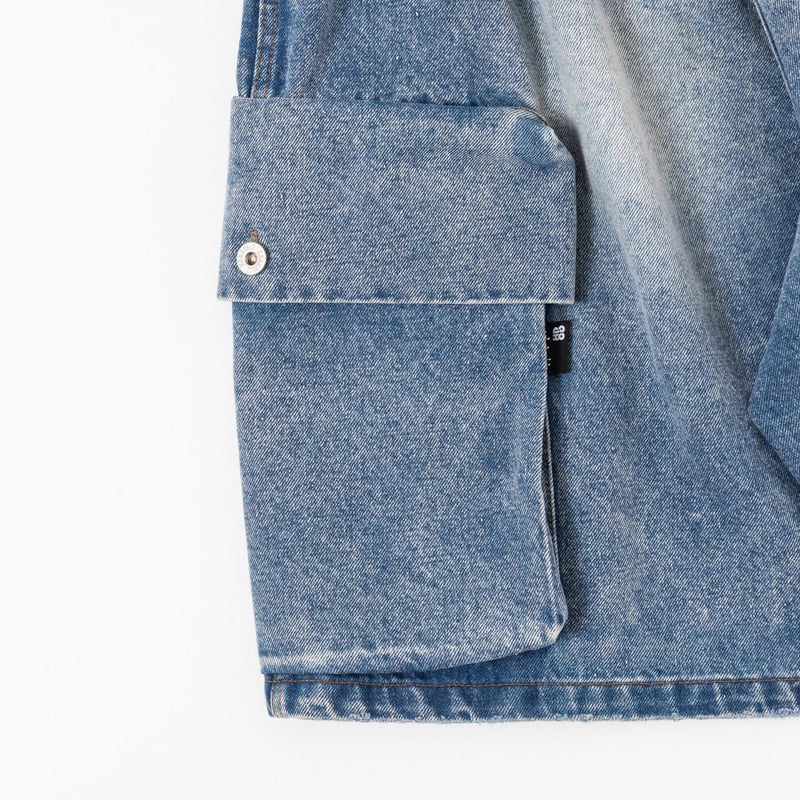 harapeco DENIM HALF PANTS - ブルー　M DENIM HALF PANTS - ブルー | harapeco Store
