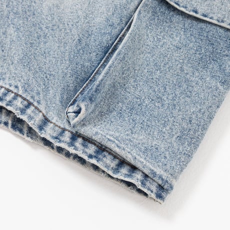 DENIM HALF PANTS - ブリーチ