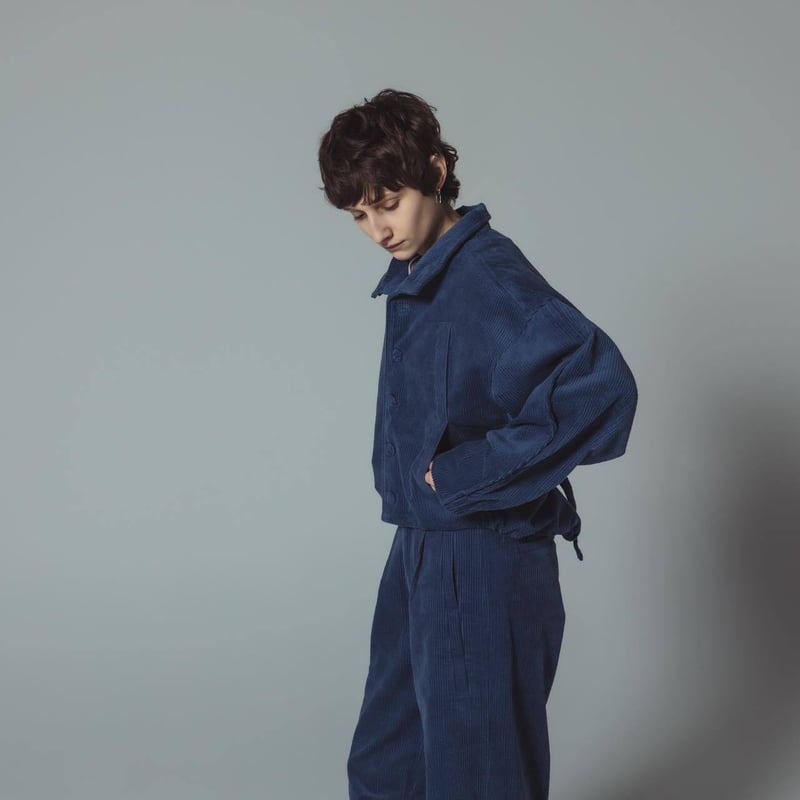 e]Corduroy Jacket-ブルー | harapeco Store