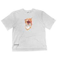Neko Tee （Akubi）-ミックスグレー