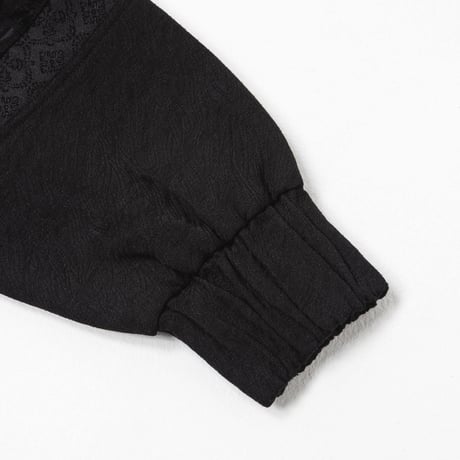 [e]Zip Line Jacquard Jacket-ブラック×ホワイト