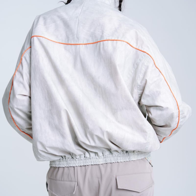 Blurred Dye Print Blouson - ホワイト | harapeco Store