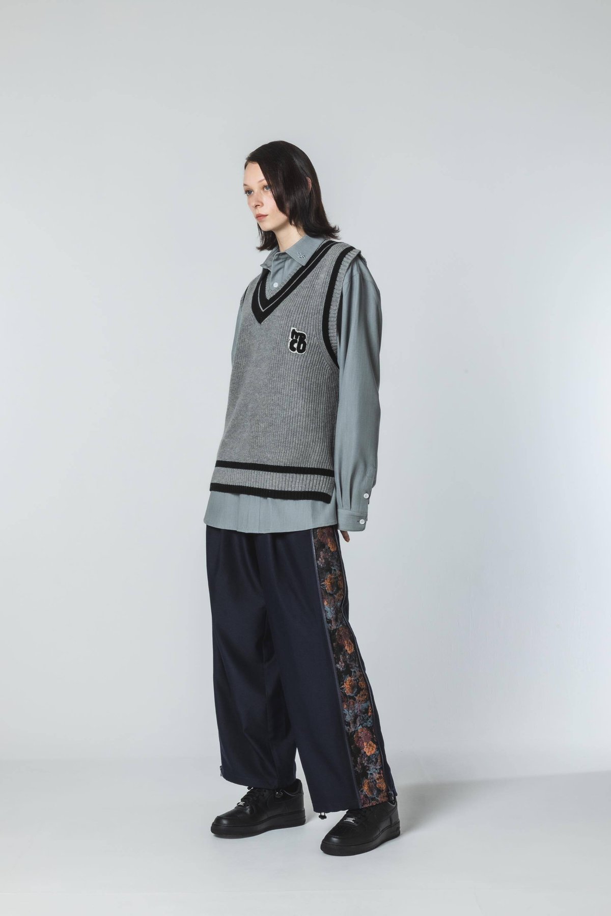 Knit Vest - グレー | harapeco Store