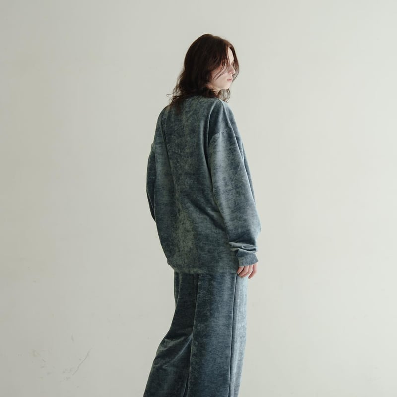 Luxe Velour Relax Pants - ブルー | harapeco Store