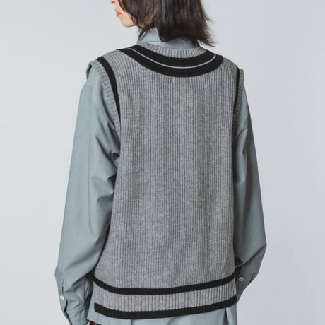 Knit Vest - グレー