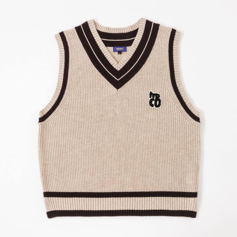 HARAPECO Knit Vest - ベージュ Knit Vest - ベージュ | harapeco Store