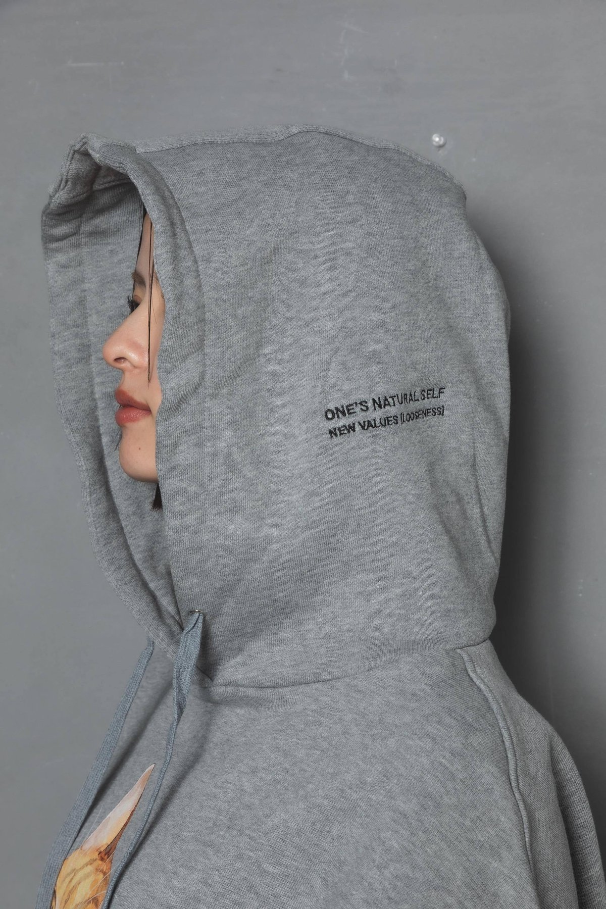 Neko Hoodie(ziitto)-グレー | harapeco Store