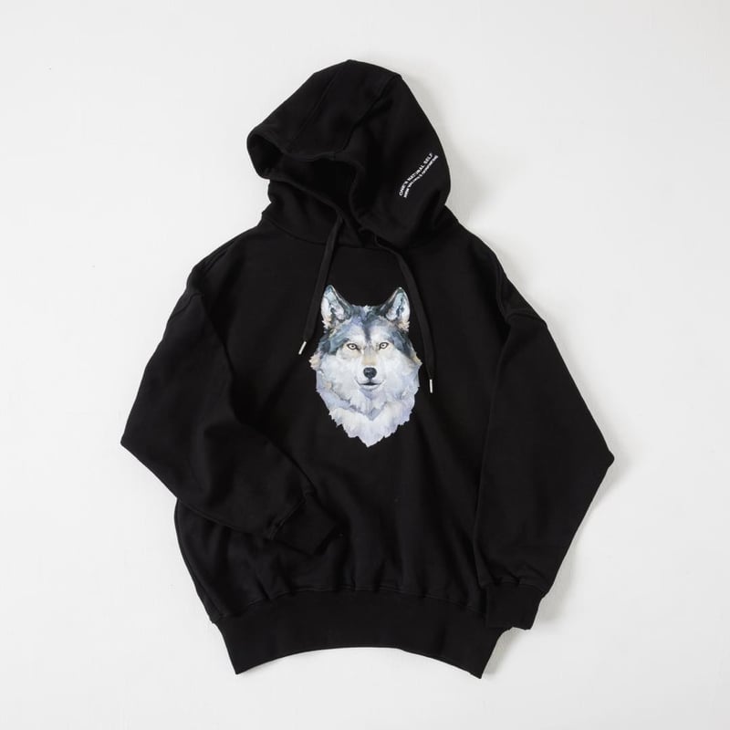 Okami Hoodie(Ippiki)-ブラック | harapeco Store