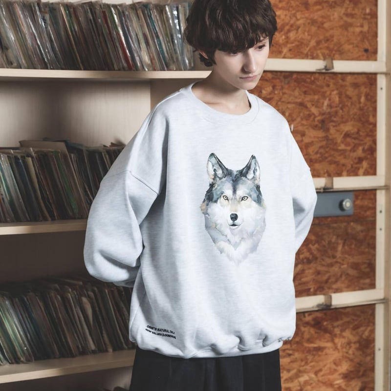 Okami Sweat(Ippiki)-ホワイト | harapeco Store