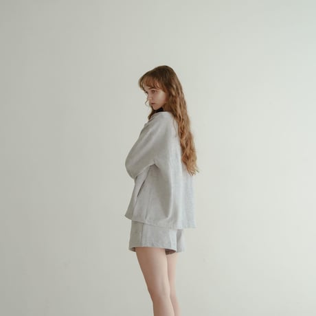 Luxe Velour Pullover - ライトグレー
