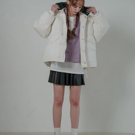 Stand Collar Down Jacket - ホワイト