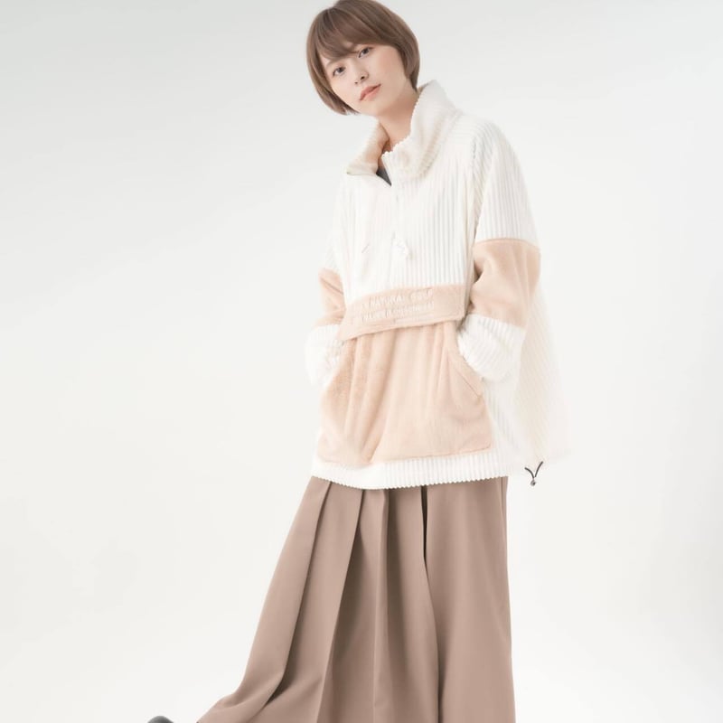 Wrap Wide Pants-ベージュブラウン | harapeco Store