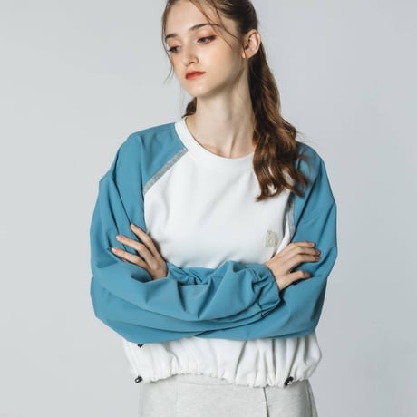 Shirred Flare Tops - ブルーグリーン