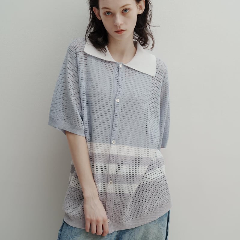 KNIT POLO - ライトパープル | harapeco Store