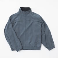 Color Suede blouson-23AW--ブルーグリーン×ボルドー | harape
