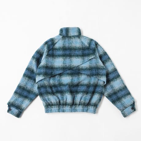 Checked Outer Jacket-ブルー